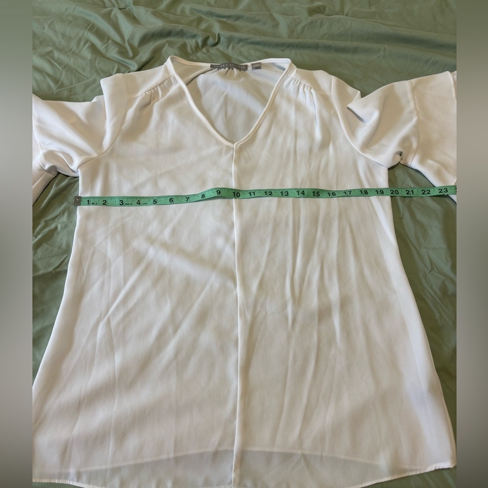 Valerie Stevens, Women’s 3/4 Sleeve Blouse, white, Size Small - Picture 8 of 10